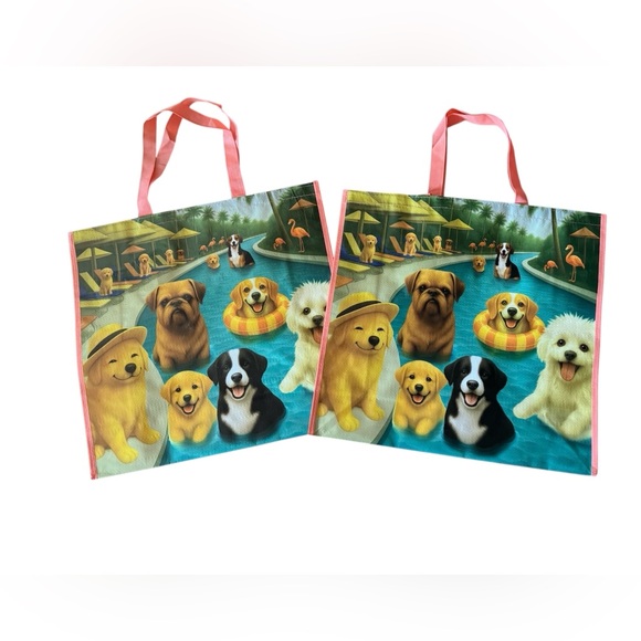 Handbags - Large Dog Print Tote Bags (2)